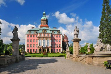 Ruins of palace in Jakubow, Lower Silesian Voivodeship, Poland.