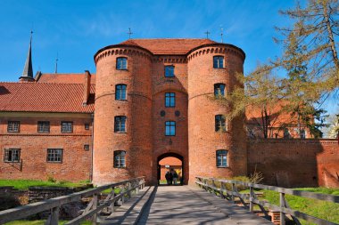 Entrance to the Frombork Cathedral in Frombork, Warmian-Masurian Voivodeship, Poland.