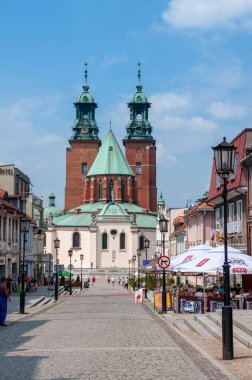 Royal Gniezno Cathedral's interior with sarcophagus St. Adalbert, historical and royal city in Greater Poland Voivodeship