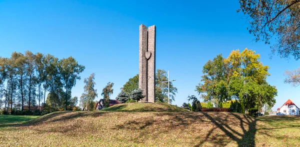 Monument Commemorating Battle Plowce 1331 Plowce Kuyavian Pomeranian Voivodeship Poland — Zdjęcie stockowe