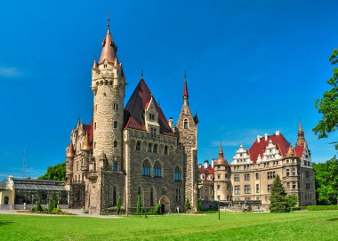 The Moszna Castle. Moszna, Opole Voivodeship, Poland