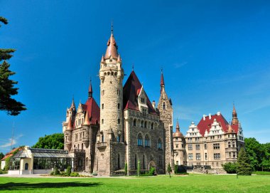 The Moszna Castle. Moszna, Opole Voivodeship, Poland