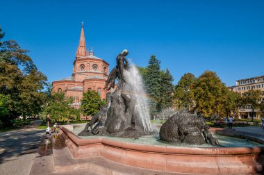 Deluge Fountain. Bydgoszcz, Kuyavian-Pomeranian Voivodeship, Poland.