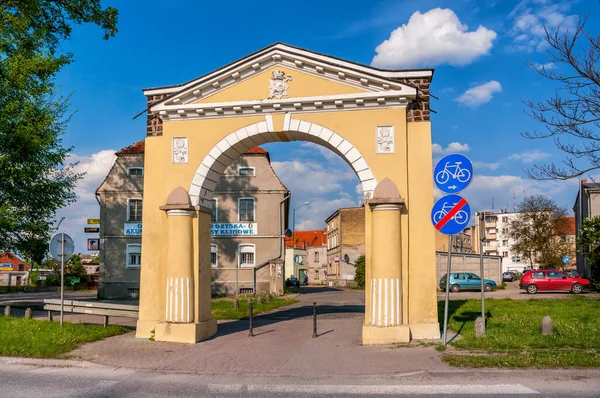Entrance Gate Milicz Lower Silesian Voivodeship Poland — Foto Stock