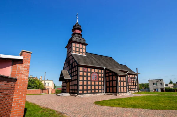 Church Assumption Blessed Virgin Mary Czarne Pomeranian Voivodeship Poland — Zdjęcie stockowe