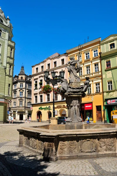 Fountain Neptune Swidnica Lower Silesian Voivodeship Poland — 스톡 사진