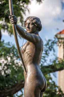 Archer - sculpture in the park of Jan Kochanowski. Bydgoszcz, Kuyavian-Pomeranian Voivodeship, Poland.