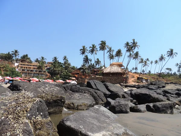 Vagator playa.Goa. India . Imágenes de stock libres de derechos