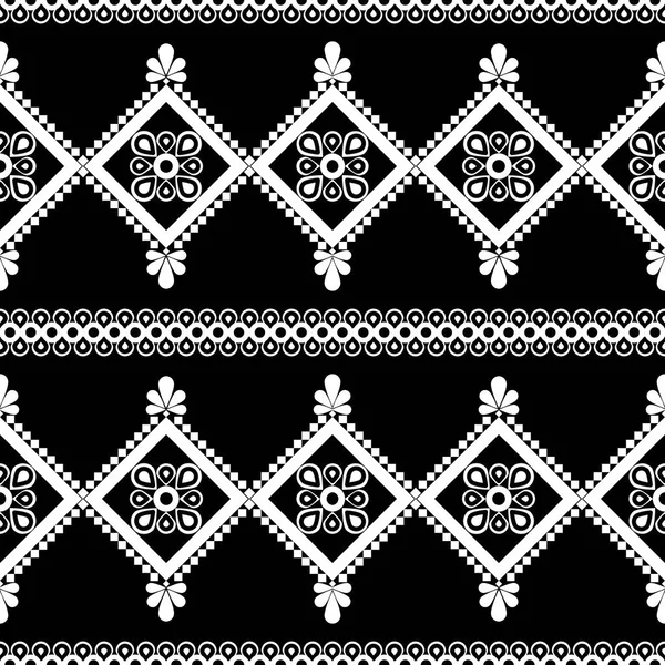 Fabric Pattern Black White Textile Vector Seamless Pattern Creative Textile — Stock Vector