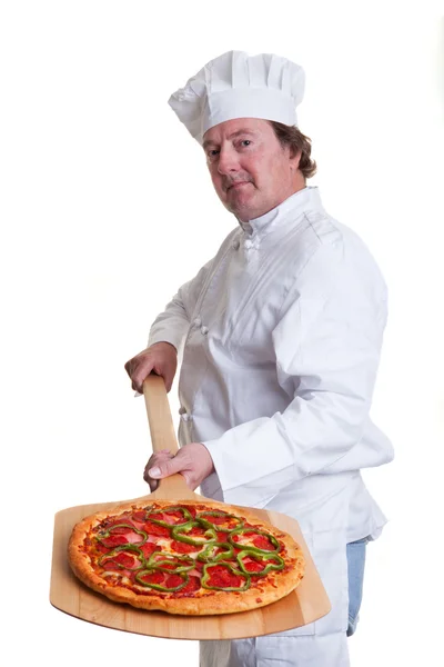 Pizza szakács Stock Kép
