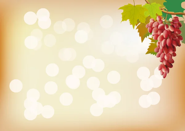 Autumn grape is very tasty . postcard . — 스톡 벡터