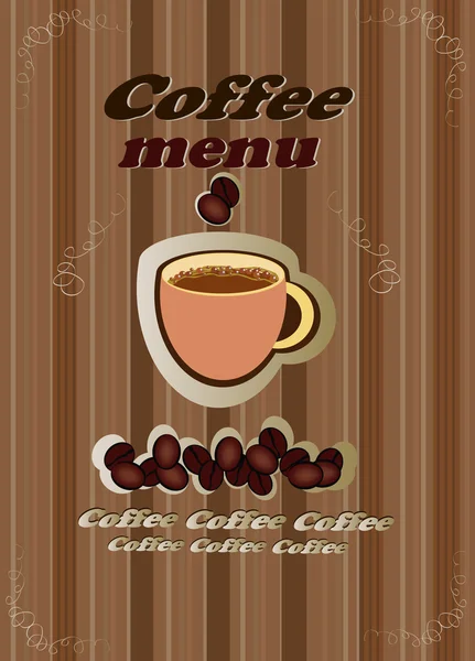 Café, thé, menu  . — Image vectorielle