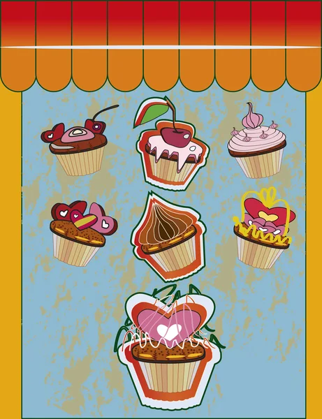 Design cupcake — Image vectorielle