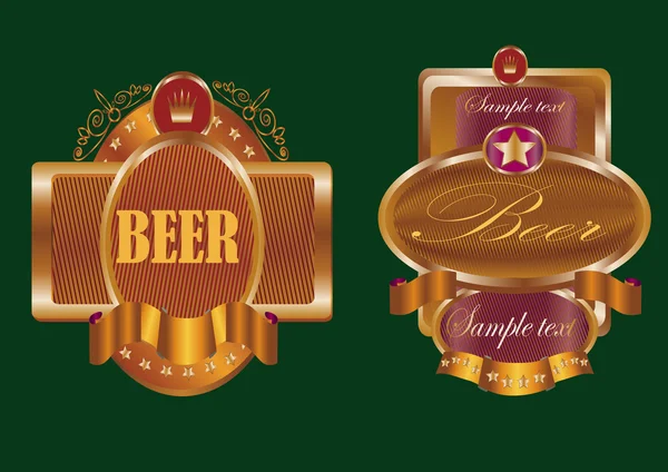 Banners sobre el tema con cerveza — Archivo Imágenes Vectoriales
