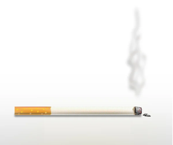 Sigaretta fumante . — Vettoriale Stock
