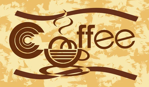 Banner con café — Vector de stock