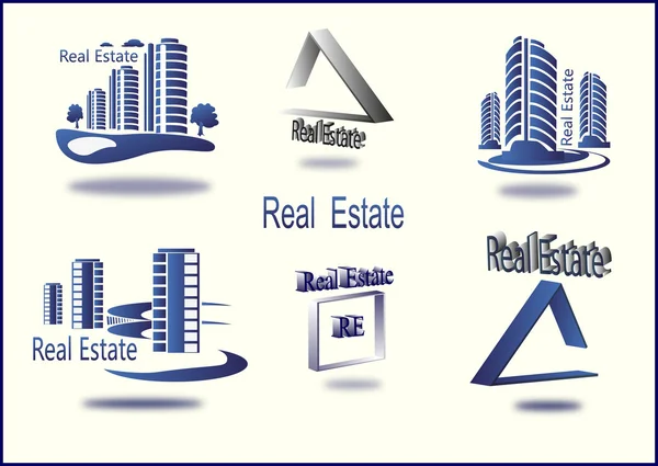 Reihe von Vektorsymbolen Immobilien — Stockvektor
