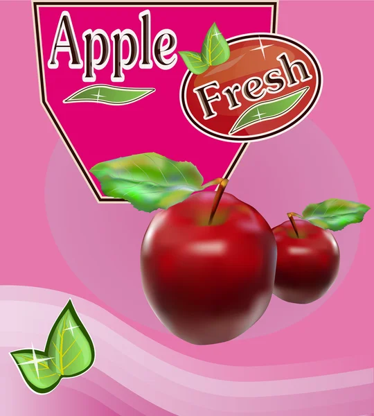 Äpple juice banner — Stock vektor