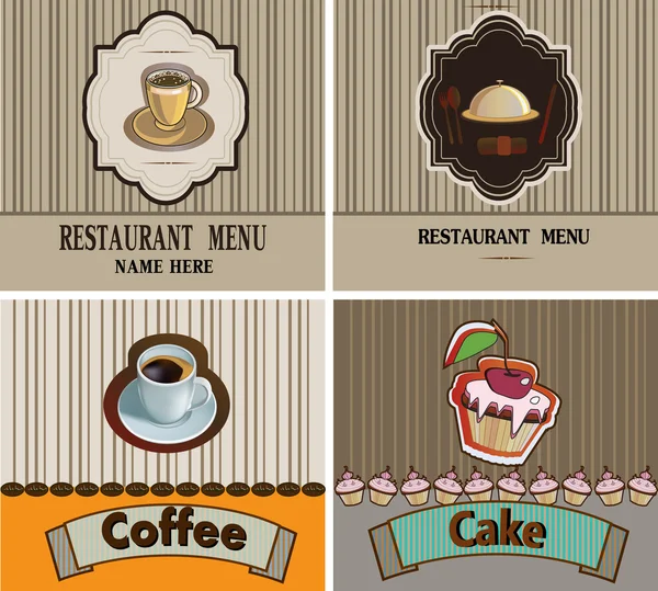 Bannière pour restaurant et café — Image vectorielle