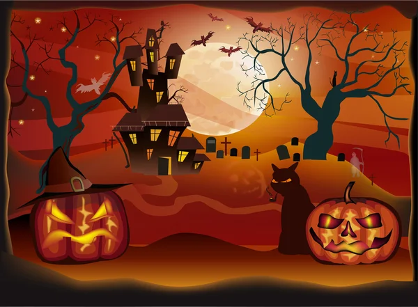 Halloween-holiday that everyone is waiting for and fear — Stock Vector