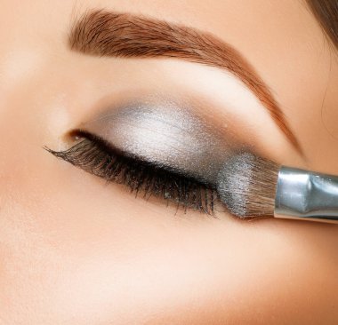 Make-up. Eyeshadows. Eye shadow brush clipart