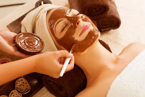 Chocolate Mask Facial Spa. Beauty Spa Salon Royalty Free Stock Photos