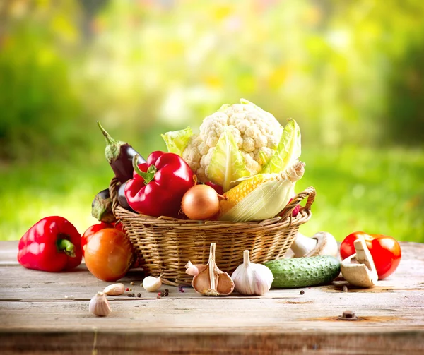 Produtos hortícolas orgânicos — Fotografia de Stock