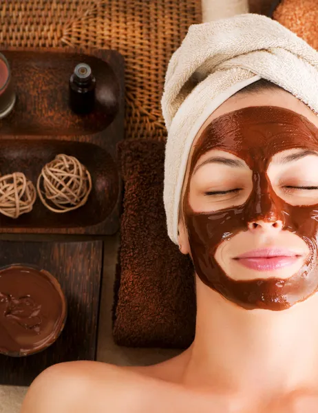 Chocolate Mask Facial Spa Royalty Free Stock Photos