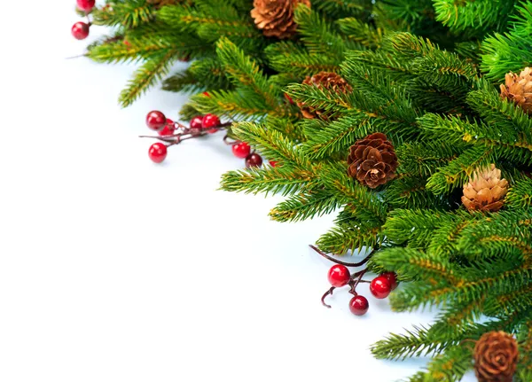 Noel ağacı süsleme sınır tasarlamak — Stok fotoğraf