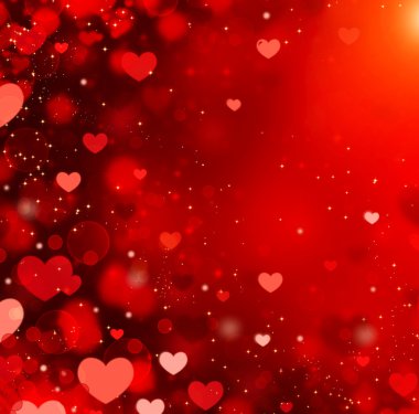 Valentine Hearts Abstract Red Background. St.Valentine's Day clipart