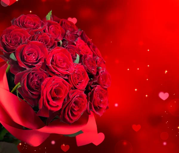 Big Red Roses Bouquet — Stock Photo, Image