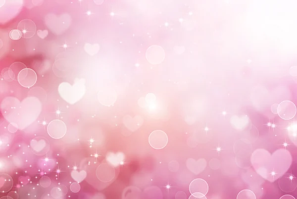Valentine serca różowe tło. Zbliża się dzień — Zdjęcie stockowe