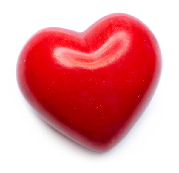 Coração Valentine isolado em fundo branco — Fotografia de Stock