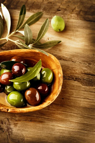 Olives et huile d'olive — Photo