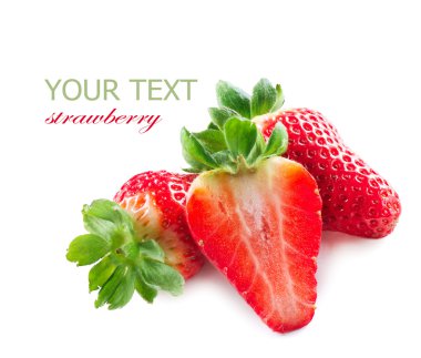 çilek. Beyaz bir arka plan üzerinde izole çilek