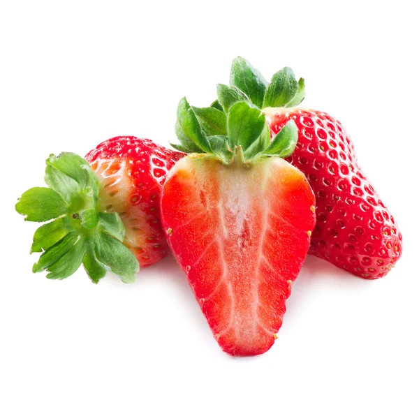 Aardbei. aardbeien geïsoleerd op een witte achtergrond — Stockfoto