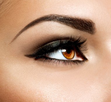Brown Eye Makeup. Eyes Make-up clipart