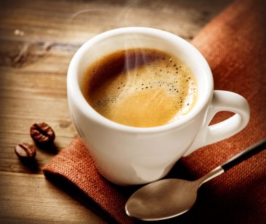 Kahve Espresso. Bir fincan kahve.