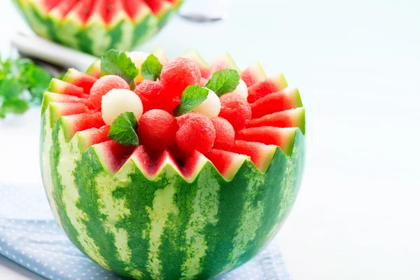 Wassermelone. frische und reife Wassermelonen- und Melonenbällchen — Stockfoto