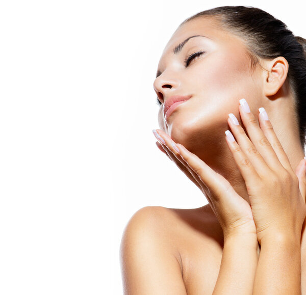 Портрет красавицы. Женщина, прикасающаяся к своей фигуре