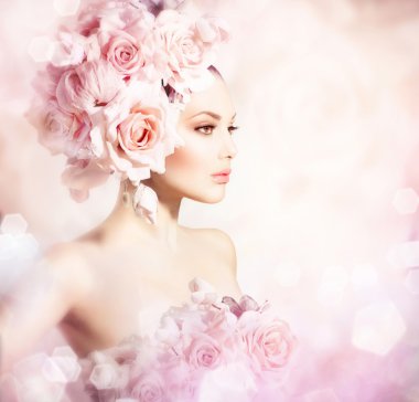 moda güzellik çiçek saç modeli kız. Gelin