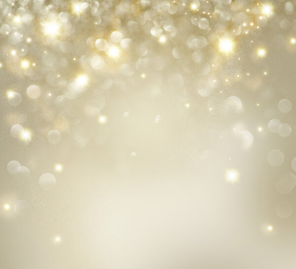 Golden Christmas Holiday Background With Blinking Stars — Stock Photo, Image