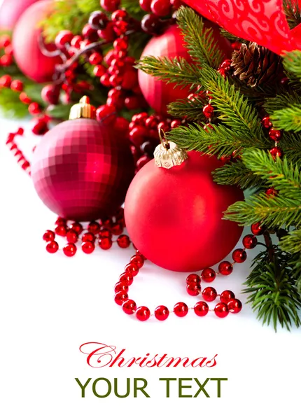 Weihnachts- und Neujahrskugeln und Dekorationen — Stockfoto