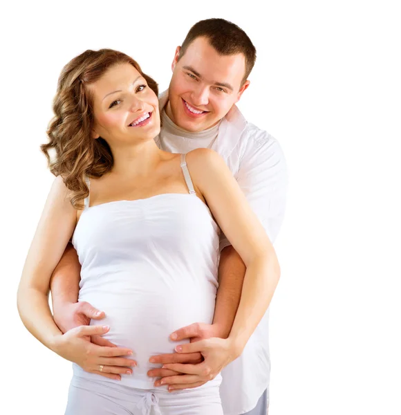 Happy Couple Expecting Baby. Healthy Pregnancy — Stock Photo, Image