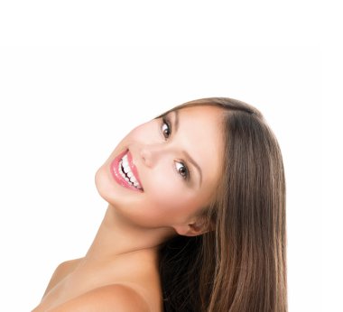 Güzellik kız yüz. güzel genç model kız portre