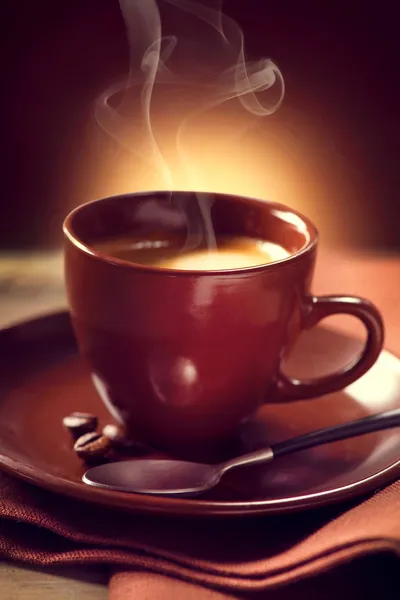 Koffie. kopje koffie close-up. Espresso — Stockfoto