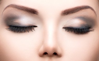 Beauty eyes makeup closeup. clipart