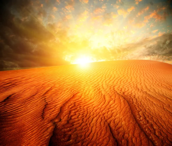 Sand Landscape with Sun — Stock Photo, Image