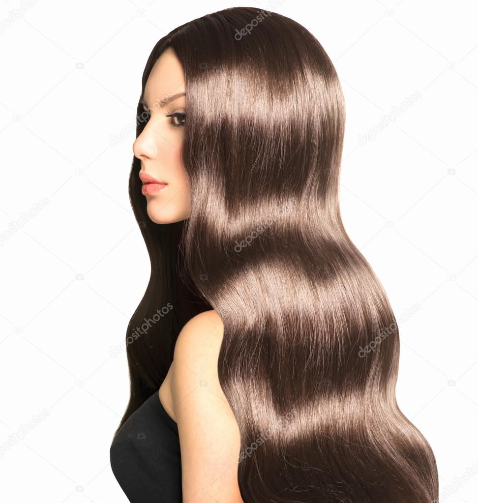 Model Girl with Long Healthy Hair