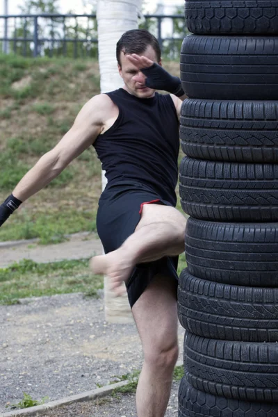 The fighter on training — Stock Photo, Image